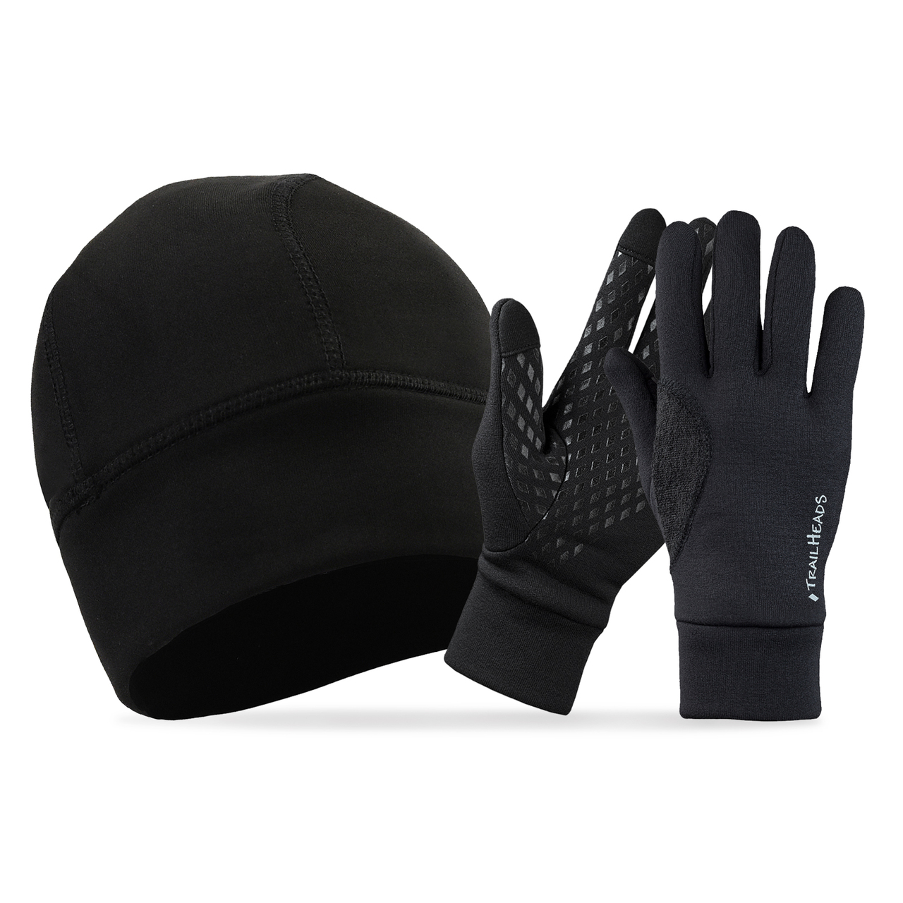 Running beanie and gloves gift set