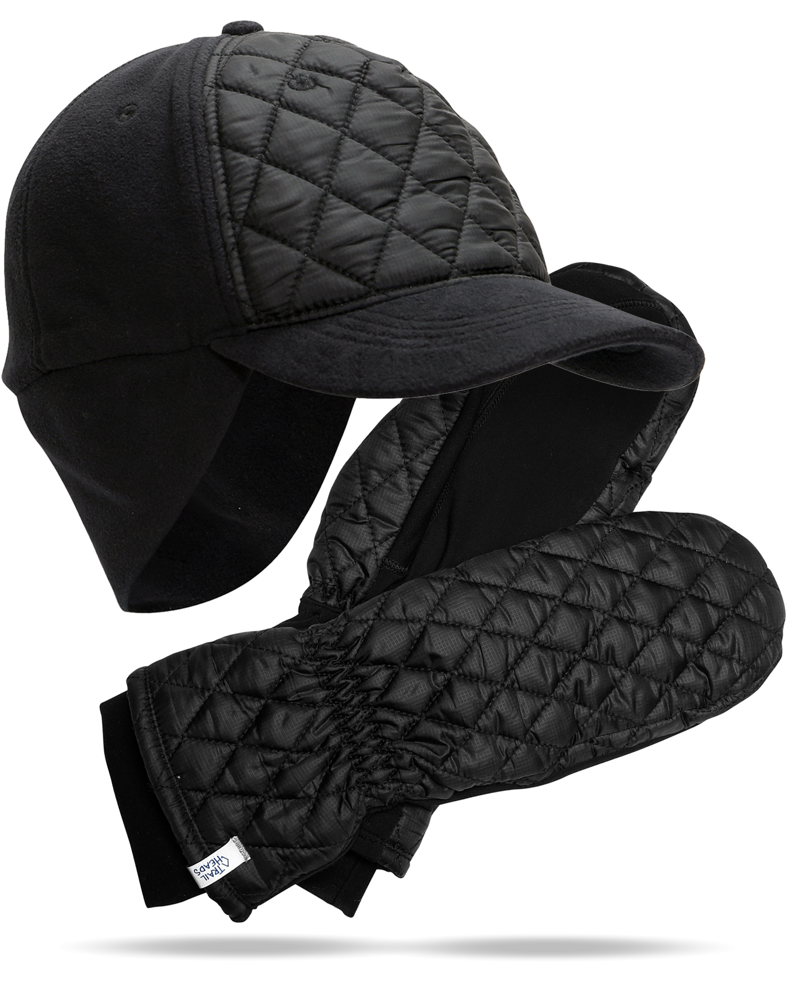 Women Quilted Mittens and Hat