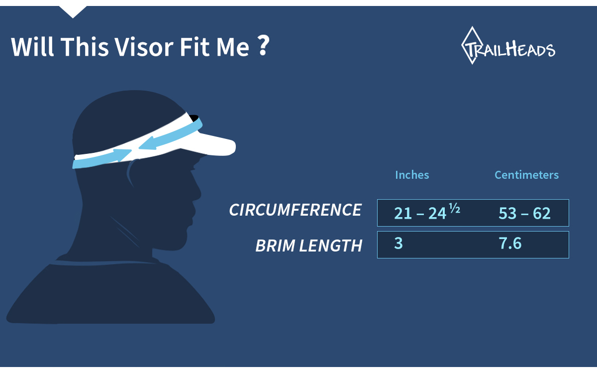 men's sun visor hat size chart