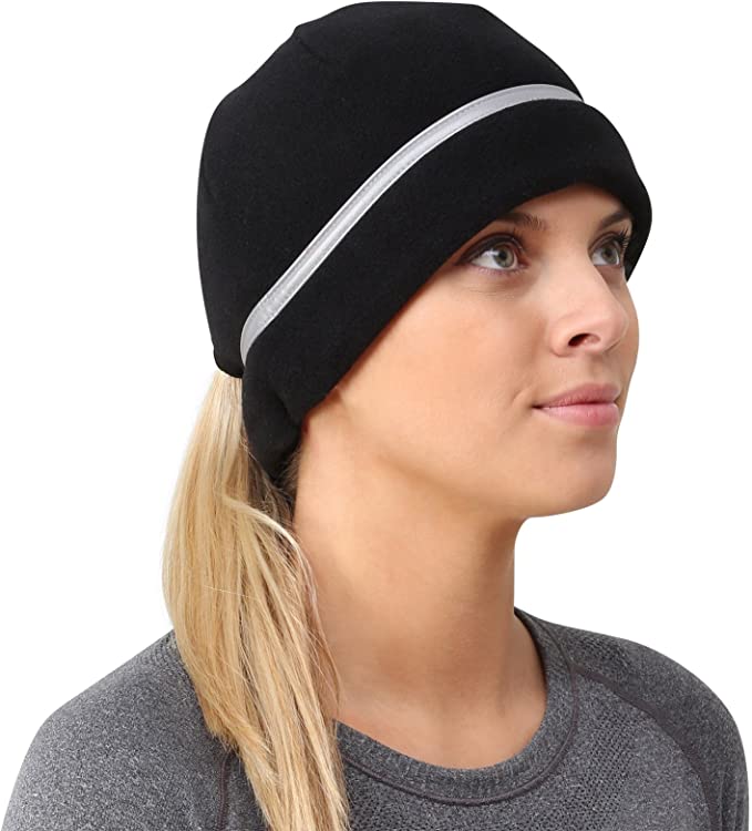 Low temperature ladies headgear for running